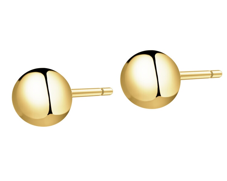 Złote kolczyki - kulki