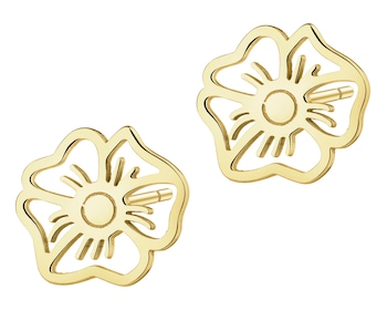 Kolczyki srebrne - kwiaty