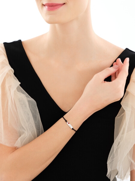 Srebrne bransoletki dla par - komplet - serce, love