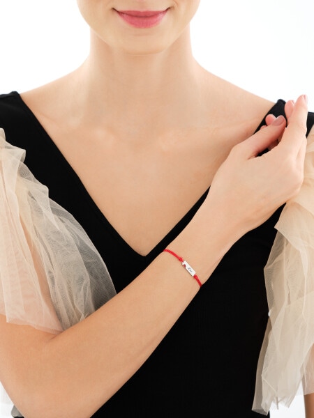 Srebrne bransoletki dla par - komplet - serce, love