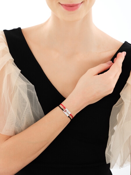 Srebrne bransoletki dla par - komplet - serce, love