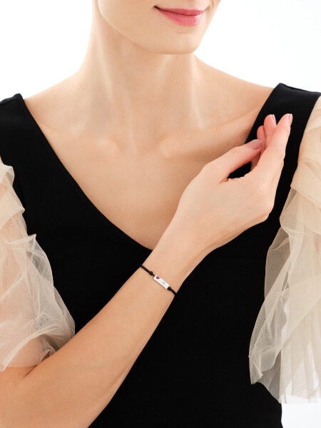 Srebrne bransoletki dla par - komplet - serce, love