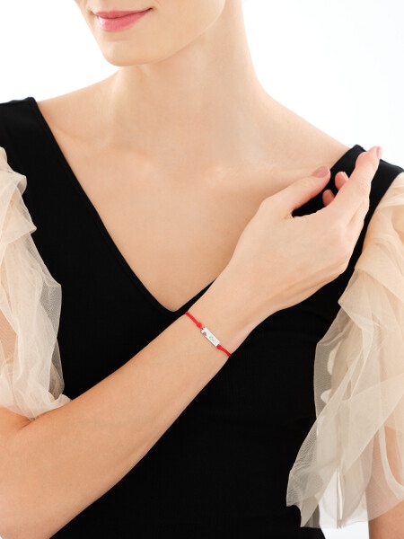 Srebrne bransoletki dla par - komplet - serce, love