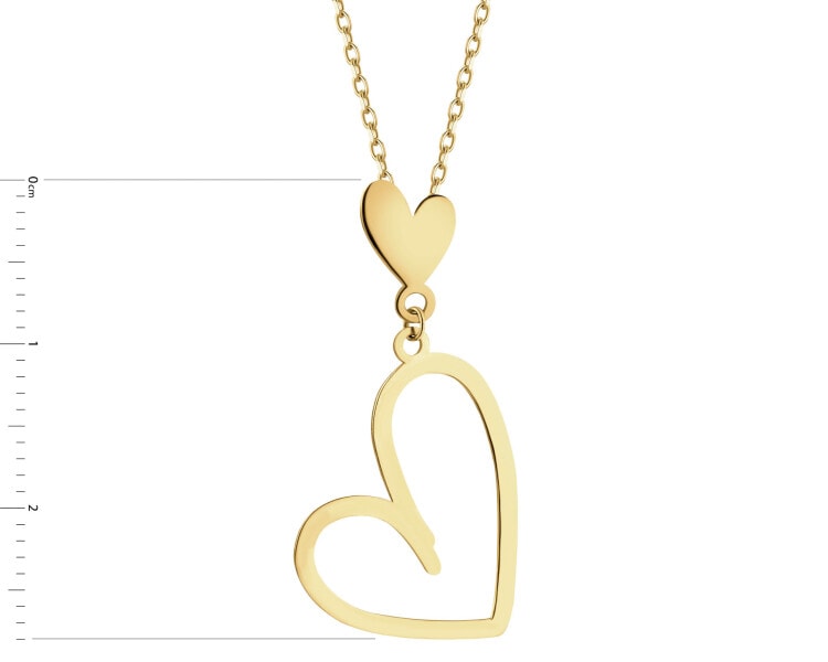 Naszyjnik srebrny - serca