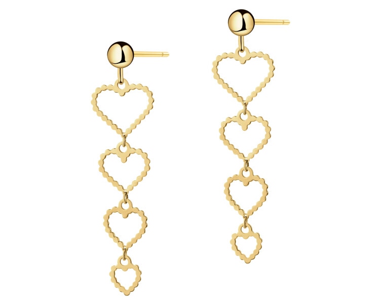 Kolczyki srebrne - serca