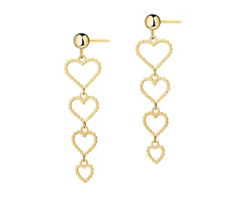 Kolczyki srebrne - serca