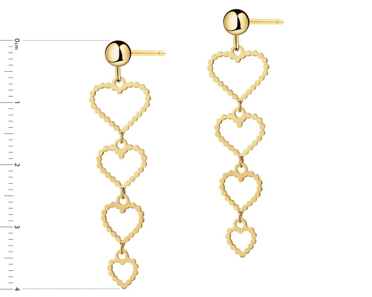 Kolczyki srebrne - serca