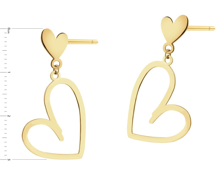 Kolczyki srebrne - serca