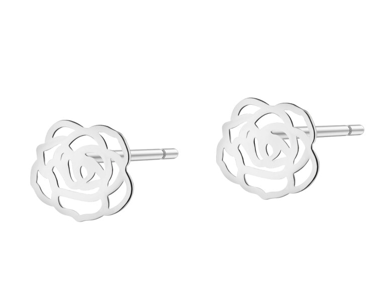 Kolczyki srebrne - kwiaty