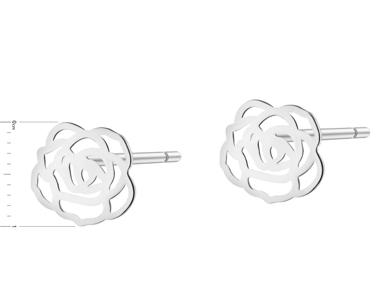 Rhodium Plated Silver Earrings