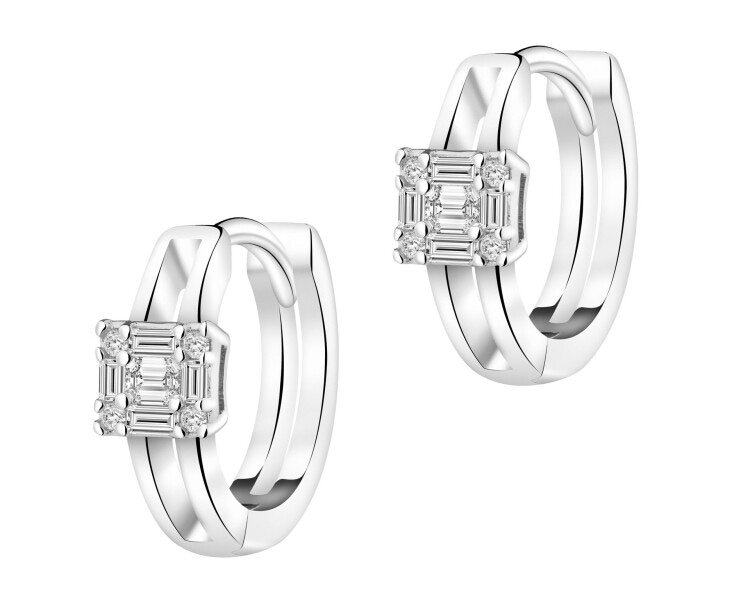 Kolczyki srebrne z cyrkoniami - koła