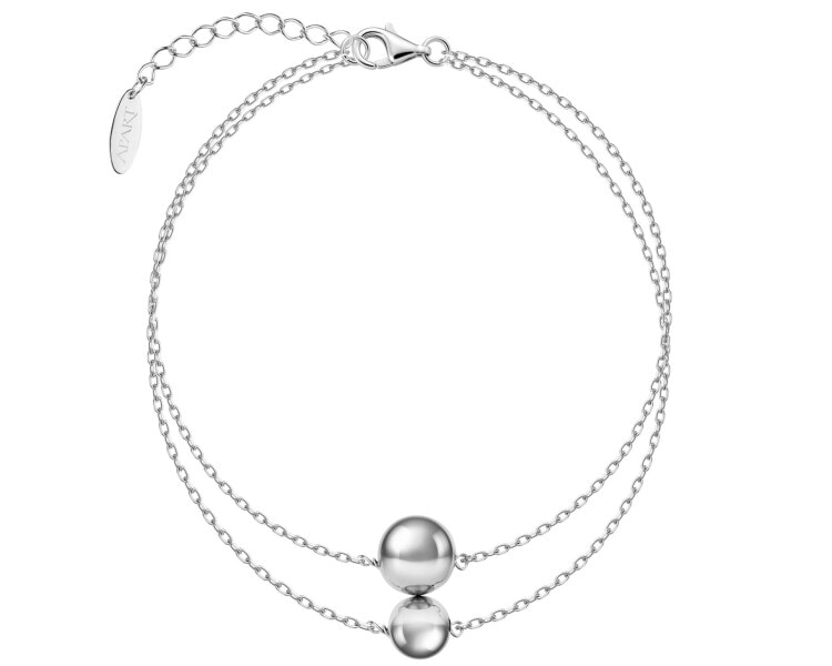 Bransoletka srebrna - kulki