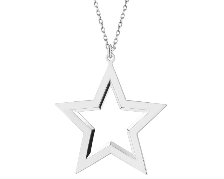 Naszyjnik srebrny - gwiazda