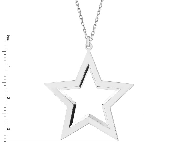 Rhodium Plated Silver Necklace