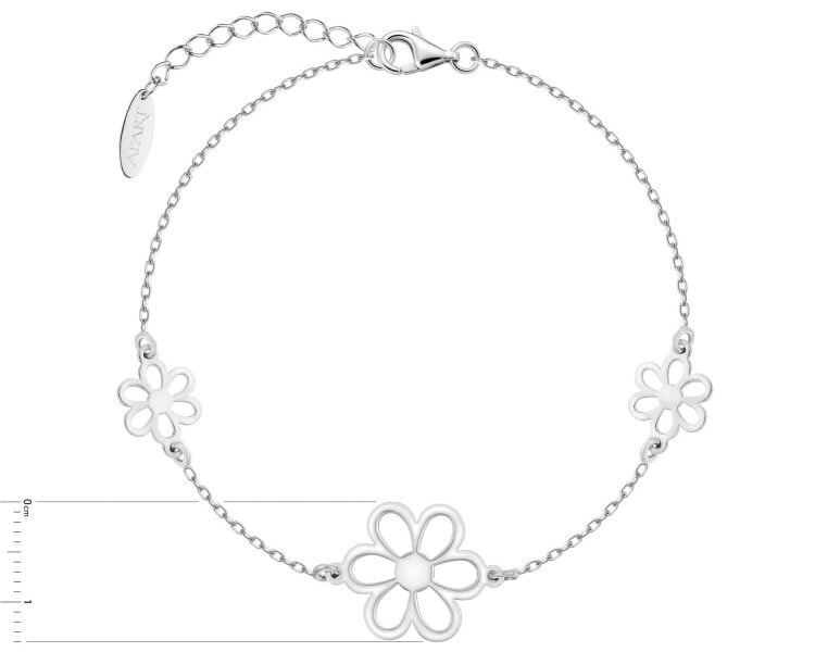 Rhodium Plated Silver Bracelet