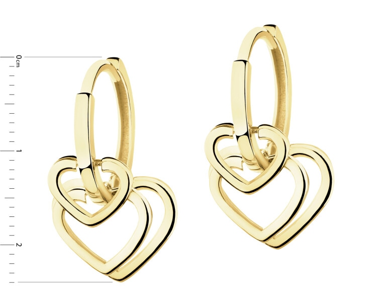 9 K Yellow Gold Dangling Earring
