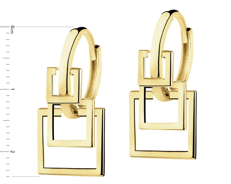 9 K Yellow Gold Dangling Earring