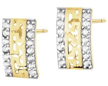 Złote kolczyki z cyrkoniami