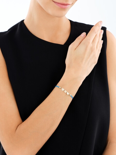 Bransoletka z elementami z żółtego złota - serca