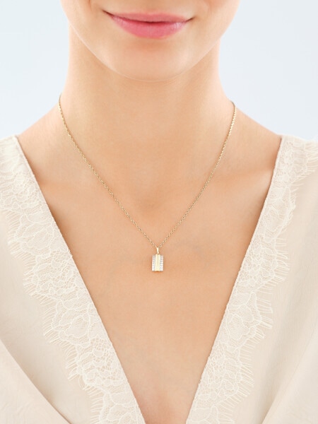 14 K Rhodium-Plated Yellow Gold Pendant