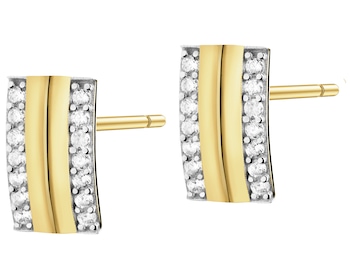 Złote kolczyki z cyrkoniami