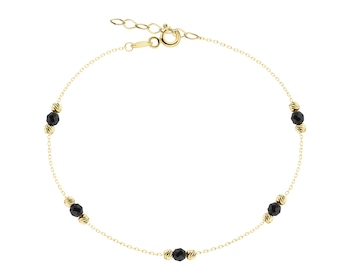 Złota bransoletka z cyrkoniami