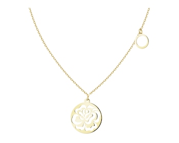 14 K Yellow Gold Necklace with Cubic Zirconia