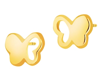 Złote kolczyki - motyle