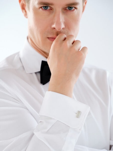 Spinki do mankietów ze stali szlachetnej