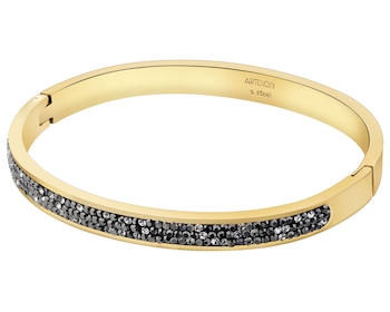 Bransoletka ze stali szlachetnej z kryształami