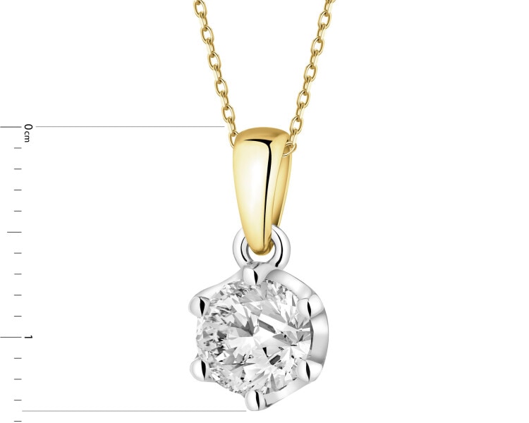 585  Pendant with Laboratory Diamond - 0,77 ct - fineness 585