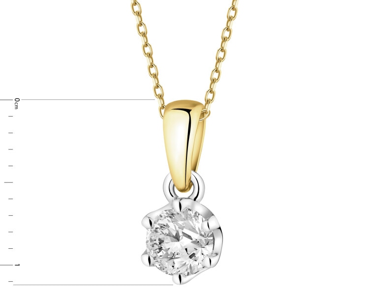 585  Pendant with Laboratory Diamond - 0,25 ct - fineness 585