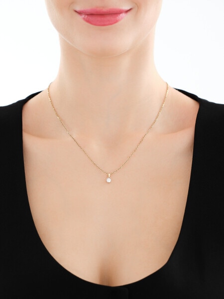 585  Pendant with Laboratory Diamond - 0,25 ct - fineness 585