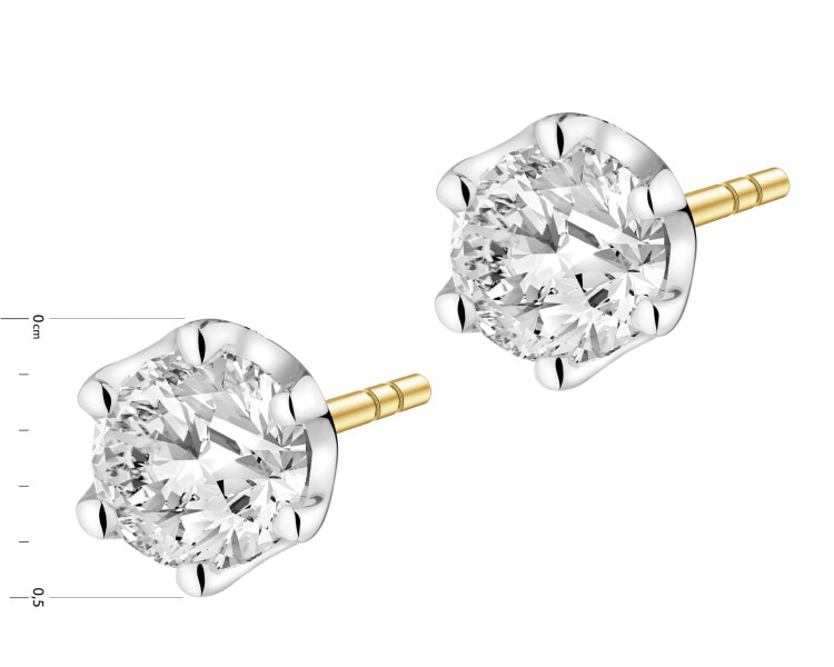 585  Earrings with Laboratory Diamonds - 0,50 ct - fineness 585