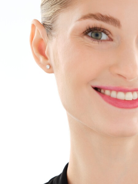 585  Earrings with Laboratory Diamonds - 0,50 ct - fineness 585