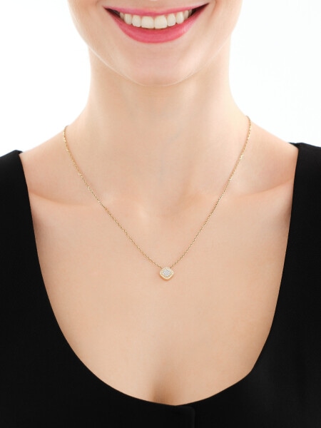 Zlatý přívěsek s diamanty - 0,12 ct - ryzost 585