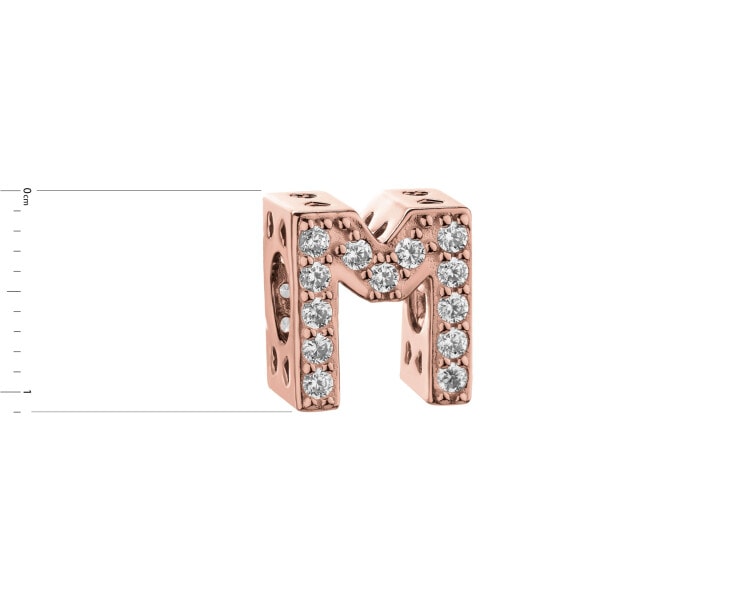 Gold-Plated Silver Pendant with Cubic Zirconia