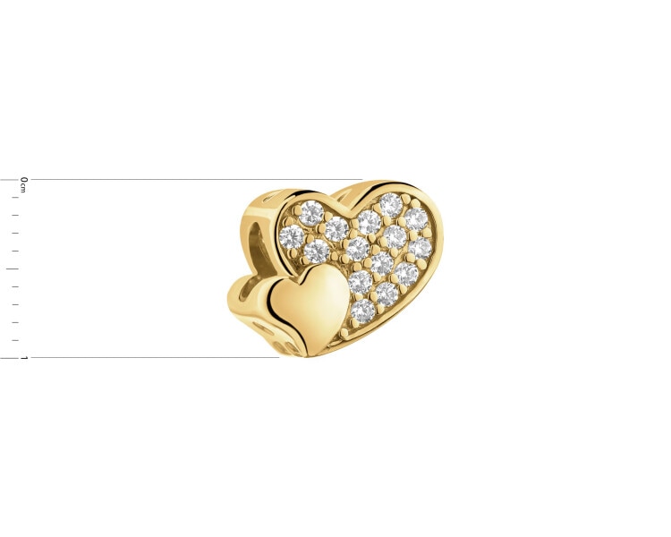 Gold-Plated Silver Pendant with Cubic Zirconia