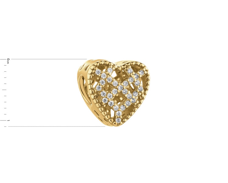 Gold-Plated Silver Pendant with Cubic Zirconia
