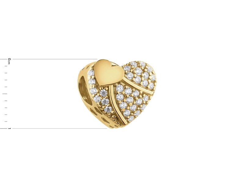 Gold-Plated Silver Pendant with Cubic Zirconia