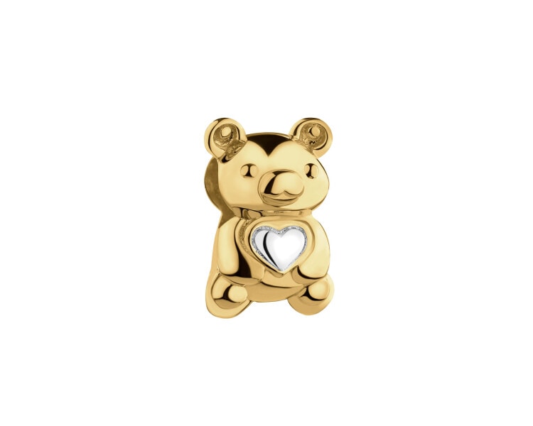 Zawieszka srebrna beads - miś