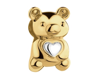 Zawieszka srebrna beads - miś