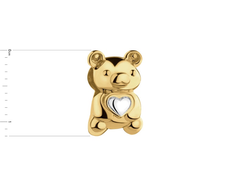 Rhodium-Plated Silver, Gold-Plated Silver Pendant 