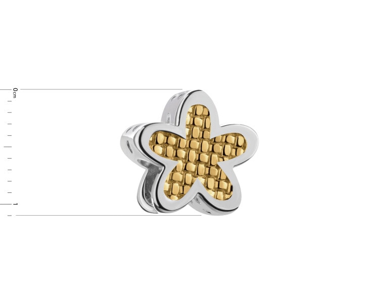 Rhodium-Plated Silver, Gold-Plated Silver Pendant 