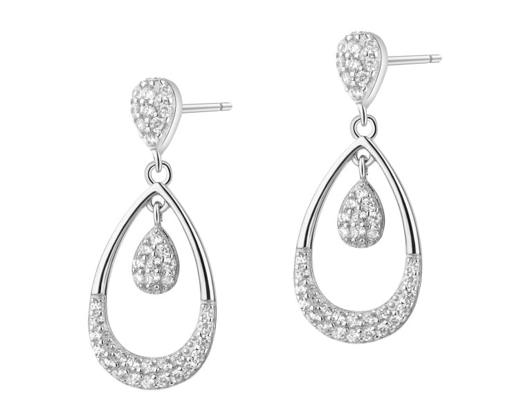 Kolczyki srebrne z cyrkoniami