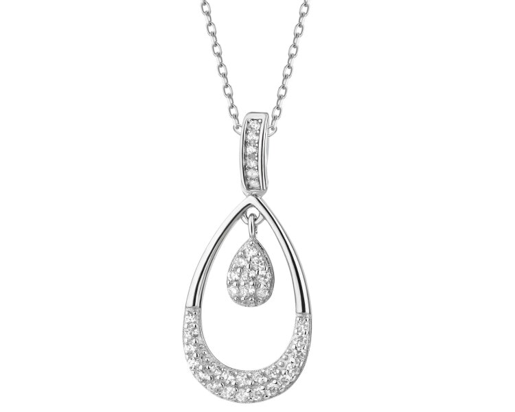 Zawieszka srebrna z cyrkoniami