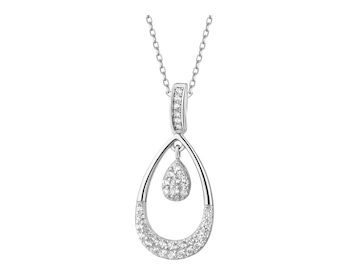 Zawieszka srebrna z cyrkoniami