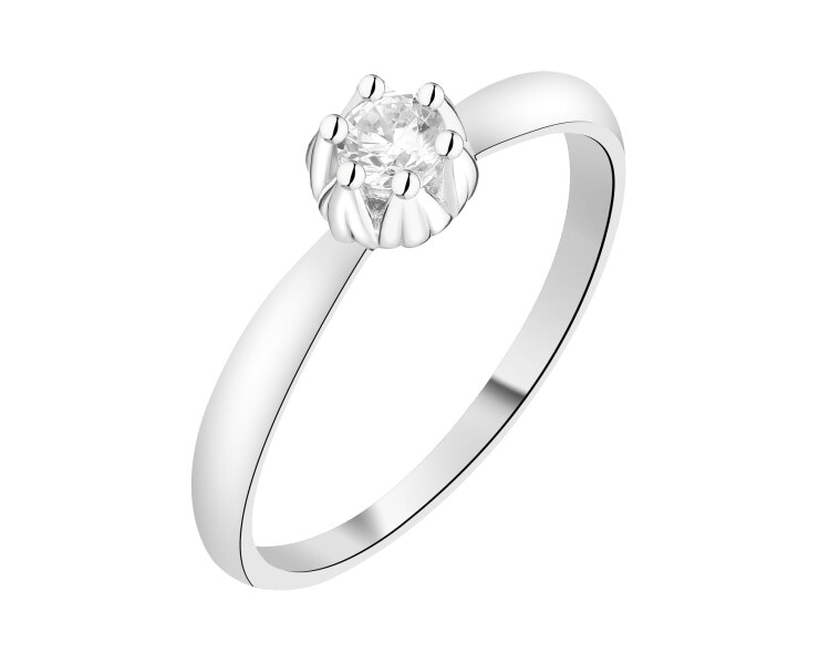 Pierścionek srebrny z cyrkonią