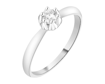 Pierścionek srebrny z cyrkonią