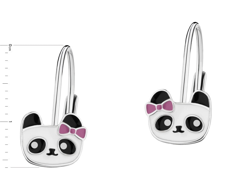 Rhodium Plated Silver Earrings